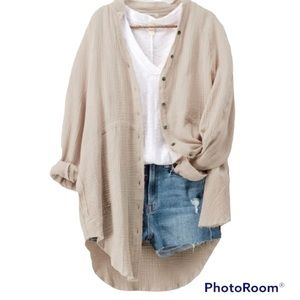 White Birch Double Gauze Tunic Top Coverup